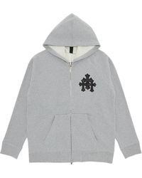 Chrome Hearts - Cross-Patch Zip-Up Hoodie - Lyst