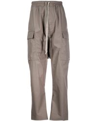 Rick Owens - Drawstring-waist cotton cargo trousers - Lyst