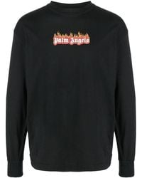 Palm Angels - T-shirt a maniche lunghe con stampa - Lyst