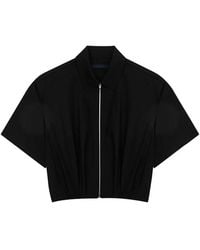 Juun.J - Zip-Up Gathered Shirt - Lyst