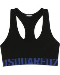 DSquared² - Racer-Back Logo-Band Sports Bra - Lyst