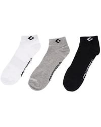 Converse - Embroidered-Logo Stretch Socks (Set Of Three) - Lyst