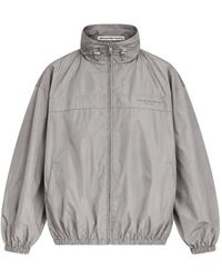 Alexander Wang - Oversized Track Jacket With Gathered Collar - Lyst