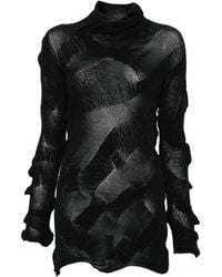 Yohji Yamamoto - ロングスリーブ ギャザードレス - Lyst