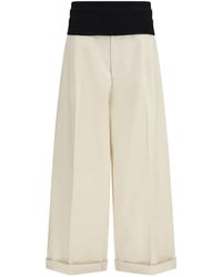 DARKPARK - Wendy Wide-Leg Pleated Turn-Up Trousers - Lyst
