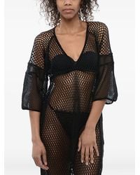 Off-White c/o Virgil Abloh - Mesh Logo-Stripe Maxi Dress - Lyst