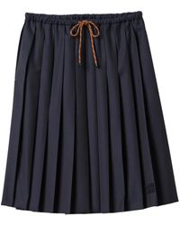 Miu Miu - , gonna in batavia plissé - Lyst