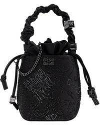 Ganni - Sac Seau À Ornements En Cristal Bou - Lyst