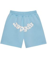 Sp5der - Short En Jersey À Logo Imprimé - Lyst