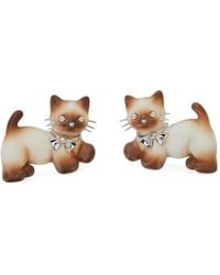 YVMIN - Cat-Motif Crystal-Embellished Hair Clips - Lyst