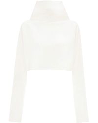 JW Anderson - Cut-out Detailed Cropped Jumper - Lyst