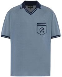 Giorgio Armani - Silk Polo With Pocket - Lyst
