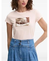 ARMANI EXCHANGE - Sequin-Logo T-Shirt - Lyst