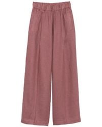 Semicouture - Elasticated-Waist Wide-Leg Trousers - Lyst