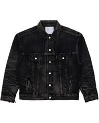 Junya Watanabe - Distressed-Finish Denim Jacket - Lyst