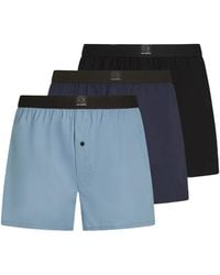 KARL LAGERFELD - Ikon Woven Boxers (Set Of Three) - Lyst