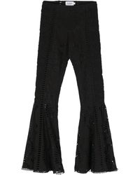 Charo Ruiz - Trouk Embroidered Flared Trousers - Lyst