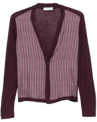 Whyci - Patterned V-Neck Cardigan - Lyst