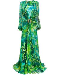 versace print maxi dress