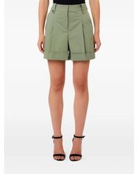 Liu Jo - Pleated Turn-Up Shorts - Lyst