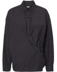Lemaire - Drapiertes T-Shirt - Lyst