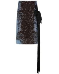 Ferragamo - Animal-Print Mini Skirt - Lyst
