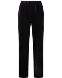 Antonelli - Velvet Straight-Leg Trousers - Lyst