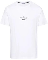 Stone Island - Logo-Print Cotton T-Shirt - Lyst