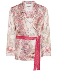 Pierre Louis Mascia - Floral-Patterned Sash Jacket - Lyst