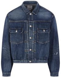 Visvim - Buttoned Denim Jacket - Lyst