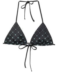 CASABLANCA - Monogram Triangle Bikini Top - Lyst