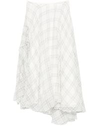 Marc Le Bihan - Check-Pattern Asymmetric Skirt - Lyst