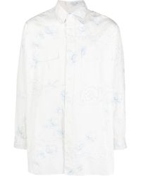 Yohji Yamamoto - Camisa con estampado floral - Lyst