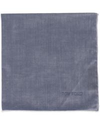 Tom Ford - Logo-Embroidered Contrast-Border Pocket Square - Lyst