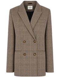 LE SULLY STUDIO - Manteau Croisé À Carreaux - Lyst