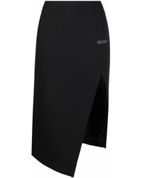Off-White c/o Virgil Abloh - Black Stretch Wool Skirt - Lyst