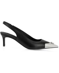 Philipp Plein - Escarpins En Cuir À Bride Arrière Skull - Lyst