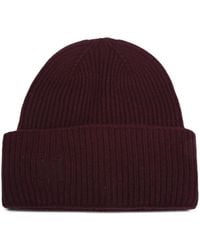 Max Mara - Gerippte Beanie Mit Logo - Lyst