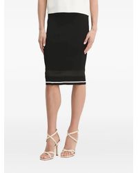 Liu Jo - Ribbed-Knit Mesh-Insert Skirt - Lyst