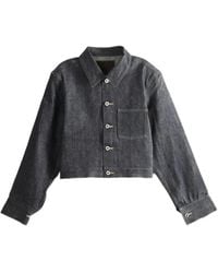 TAIGA TAKAHASHI - Cropped-Jacke Aus Denim - Lyst