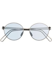 Werkstatt:münchen - Distressed-Effect Round Frame Sunglasses - Lyst