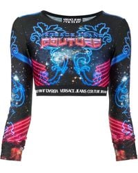 Versace Jeans Couture - Versace Women Printed Lycra Top Multicolor - Lyst