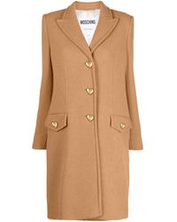 Moschino - Heart-button-embellished Midi Coat - Lyst