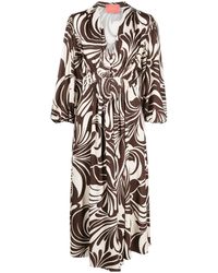 La DoubleJ - Camerino Watermarble-Print Maxi Dress - Lyst