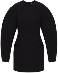 ROTATE BIRGER CHRISTENSEN - Puff-Sleeve Flap-Pocket Mini Dress - Lyst