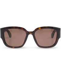 McQueen - Engraved-Logo Arm Sunglasses - Lyst