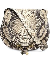 Chloé - Marcie Python-Print Shoulder Bag - Lyst