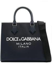 Dolce & Gabbana - Logo-Embossed Canvas Tote Bag - Lyst