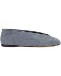 Moschino - Denim Ballet Flats - Lyst