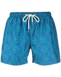 Peninsula - Geometric-print Swim Shorts - Lyst